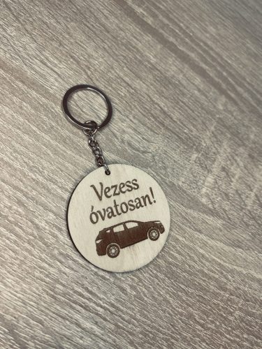 Vezess óvatosan kulcstartó